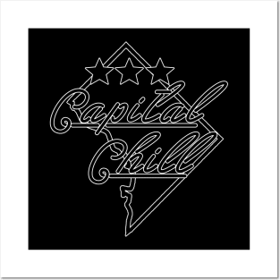 CLASSIC CAPITAL CHILL B&W LOGO Posters and Art